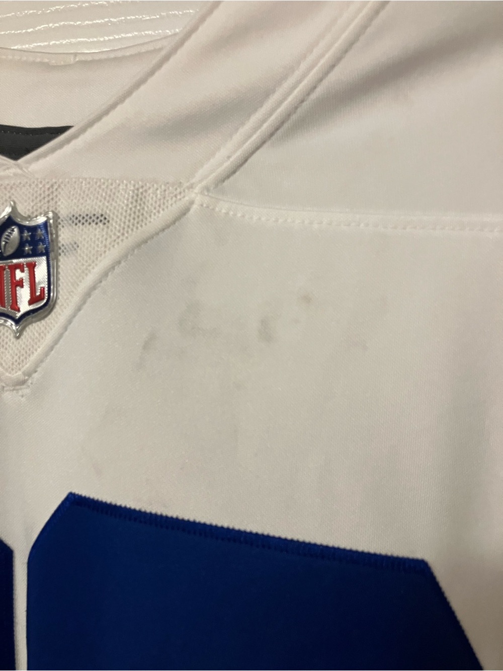 NFL White and Blue #88 Men's Football Jersey - Picture 3 of 5